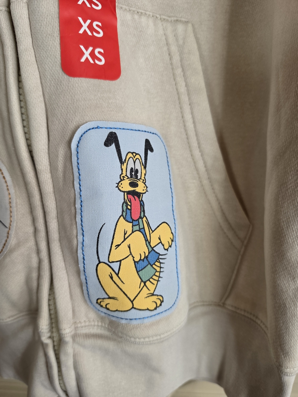 Disney Mickey & Friends Womens Cream Zip-Up Hoodie - Picture 4 of 6